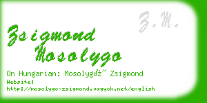 zsigmond mosolygo business card